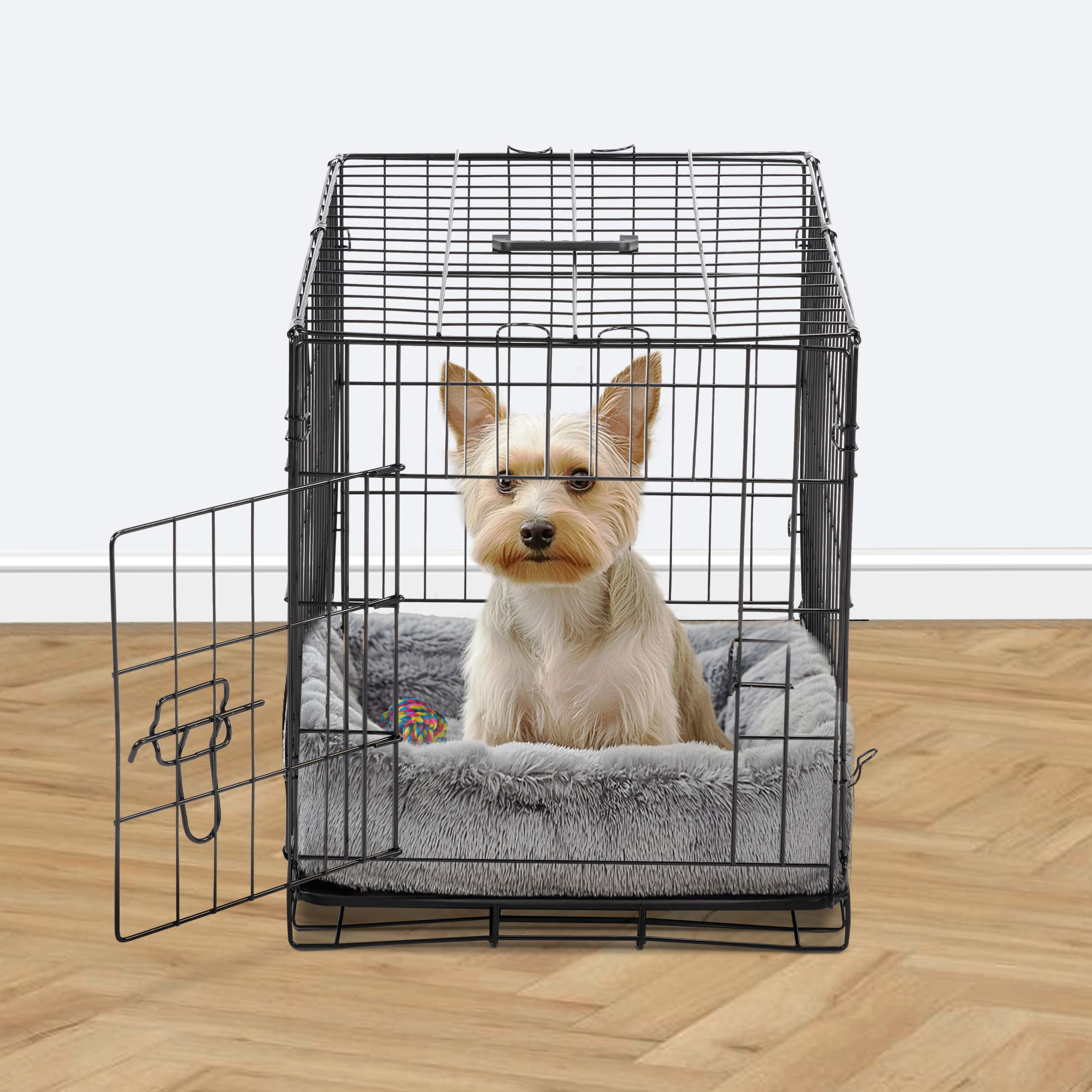 EDX Single Door Folding Metal Wire Dog Crate, 24 Inch photo 7