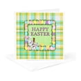 thumbnail image 5 of 3drose, Image of Bunny with Chocolate Bunny Leaning on Egg Frame, Happy Easter, 6 Greeting Cards with Envelopes, 5 of 7