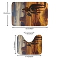 thumbnail image 3 of Honeii Western Desert Cowboy Cloud Pattern Bathroom Anti-Skid Pad Bathroom Mat Vintage Seamless Pattern Not-Slip Toilet Rug Set, 3 of 6