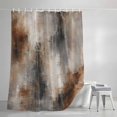 thumbnail image 3 of Grey Brown Abstract Art Shower Curtains for Bathroom, Luxury Waterproof Fabric Shower Curtain, Decorative Bathroom Curtain for Bathtub, 72"x84", No Hooks Included, 3 of 9