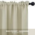 thumbnail image 6 of Deconovo Rod Pocket Room Darkening Curtains Set of 2 Panels, Thermal Insulated Window Drapes for Living Room Beige 42W x 63L inch, 6 of 9