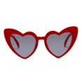 thumbnail image 2 of Gafas de sol con forma de corazón Gafas Uv400 de moda para mujer Gafas de sol para fiestas de ojo de gato rojo Soledad Gafas de sol con lente de llama en forma de corazón, 2 of 6