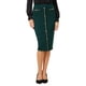thumbnail image 1 of Falda lápiz ajustada de cintura alta para mujer INSPIRE CHIC, elástica, hasta la rodilla, faldas de trabajo de oficina M color verde lago, 1 of 5