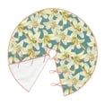 thumbnail image 2 of Daiia Lilies Flowers Drawing Merry Christmas Tree Skirt , Xmas Large Lace-up Tree Skirt, Santa Snowflakes Rustic Home Decorations New Year Party Farmhouse Decor-36", 2 of 7