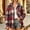 Wine, variant on Women's Casual Plaid Hooded Button Down Shirt Jacket Long Sleeve Loose Coat Top Fashion Oversized Checkered Outerwear for Daily Wear Wine