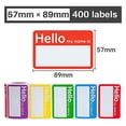 thumbnail image 4 of L LIKED 400 Stickers - Colors Plain Name tag Labels for Clothes with Perforated Line (Hello My Name is - 400 Labels), 4 of 6