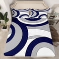 thumbnail image 2 of Homewish Minimalist Circle Stripes Full Size Sheets 4-Piece for Children Teens Adults,Vintage Aesthetic Breathable Bed Sheets,Abstract Geometric Lightweight Sheet Sets,Lightweight Room Decor, 2 of 7
