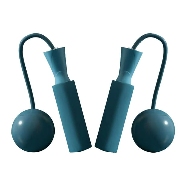 1 par de cuerdas para saltar sin cuerdas con pelotas lastradas, equipo multifuncional de fitness para el hogar.