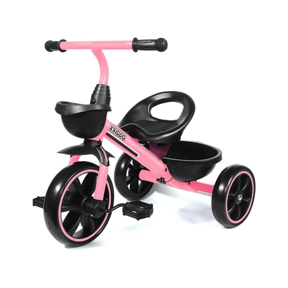 Triciclo KRIDDO para niños de 2 a 5 años: triciclo rosa para niños pequeños con regalo para niñas de 24 meses a 4 años