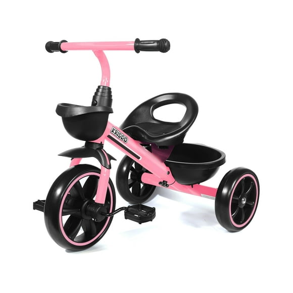 Triciclo KRIDDO para niños de 2 a 5 años: triciclo rosa para niños pequeños con regalo para niñas de 24 meses a 4 años