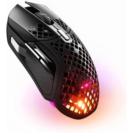 SteelSeries Aerox 5 Wireless Gaming Mouse – Lightweight Design, TrueMove Air Sensor, 18000 CPI, Water-Resistant – 180+ Hour Battery Life(International Model)