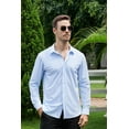 thumbnail image 5 of WARHORSEE Mens Knit Dress Shirts Performance Moisture Wicking Wrinkle Free 4 Way Stretch Casual Button Down Shirt, 5 of 11