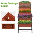 thumbnail image 6 of Funcid 4 ft Vertical Garden 5-Tier Raised Garden Bed for Patio Balcony Flower Herb Freestanding Garden Planter Box Brown, 26"×22.75×45", 6 of 10