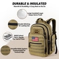 thumbnail image 3 of SharkMouth Baby Diaper Bag for Men - Large Military Daddy Gear Backpack with Changing Pad for Travel Camping Hiking - Army Style for Active Dad Tan, 3 of 7