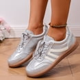 thumbnail image 3 of Rokment Women's Vintage Leopard Running Skate Shoes Comfortable Casual Color Block Lace up Low Top Walking Flat Tennis Sneakers Outdoor Athletic Trainers, 3 of 6
