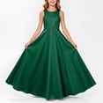 thumbnail image 2 of OGLCCG Junior Bridesmaid Dresses Flower Girl Dress for Teen Girls Formal Wedding Party Sleeveless Crew Neck Princess Long Dresses 0-13 Years, 2 of 5