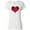 AA-White, variant on Inktastic Red Plaid Heart Women's T-Shirt