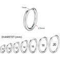 thumbnail image 3 of 5 Pairs Gold Hoop Earrings for Women | 18K Gold Plated Huggie Hoop Earrings Set Hypoallergenic Cartilage Earrings Lightweight Hoop Earrings Set 5 Size 12/14/16/18/20mm, 3 of 9