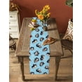 thumbnail image 5 of Blue Christmas Burlap-Cotton Table Runner 72 Inches Long,Watercolor Penguin Xmas Snowflake Farmhouse Table Runners,Outdoor Dining Tablecloths Decor for Baby Shower/Party/Wedding 13x72, 5 of 9
