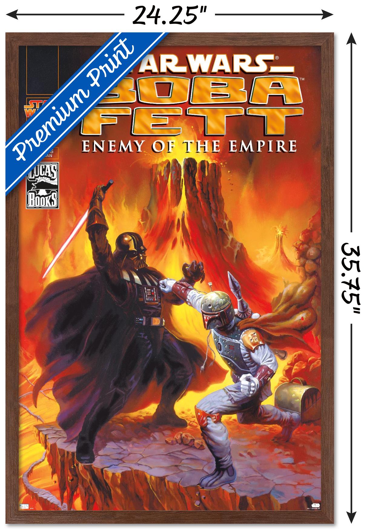 Star Wars: Saga - Boba Fett - Enemy Wall Poster, 22.375" x 34", Framed
