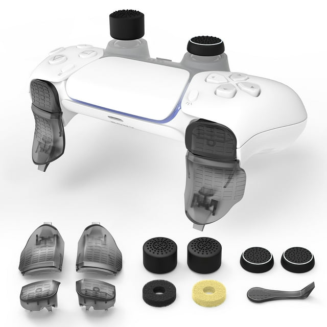 Fosmon Pro Rallonge de Gâchette et Couvre-Pouce Compatibles avec Manette Sony PS5 (11 Pcs), Grips Antidérapants Taille Haute et Rallonges de Gâchette Rapide Couvre-Protection pour JoyStick Analogique