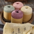 thumbnail image 3 of Purple Hollow Crochet Yarn, Hemp Tencel Linen Cotton Blend Hand Knitting Yarn, Soft Breathable Lightweight Yarn for Sweater, Shawl, DIY Craft Projects, 3 of 9
