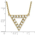 thumbnail image 3 of Diamond2Deal Collier Triangle en Or Jaune 14K 2.5 mm Qualité AA pour Femmes 18 Pouces, 3 of 5