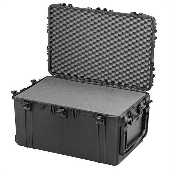Max MAX750H400S.079 29.52 x 18.90 x 15.75 in. Outdoor Case with Cubed Foams, Black