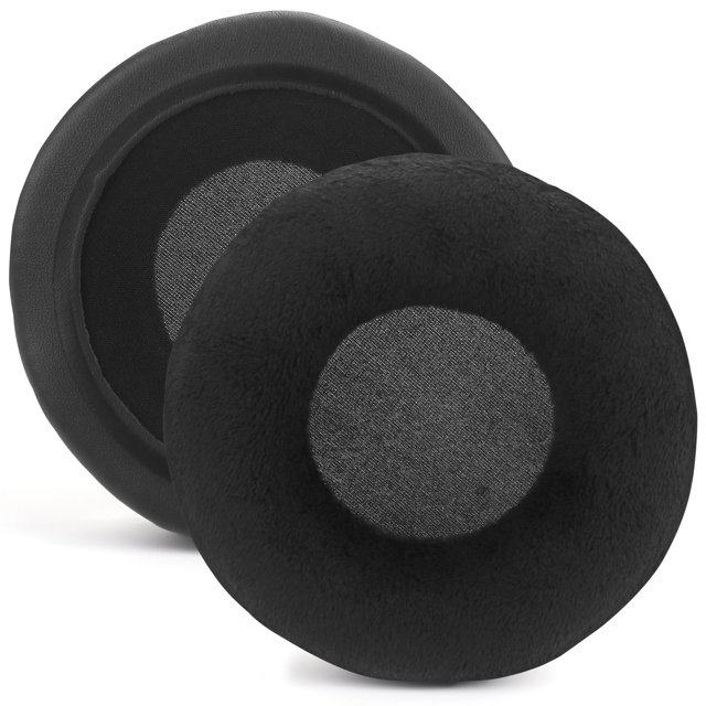 Almohadillas para auriculares Miruchertter de 100 mm, terciopelo y espuma viscoelástica, negras