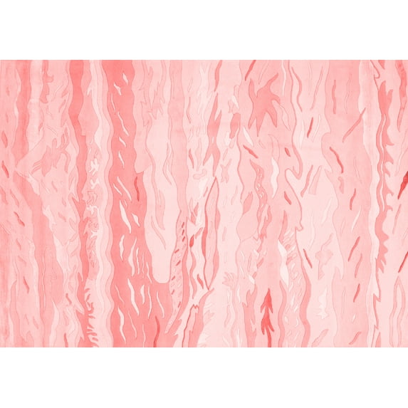Ahgly Company Indoor Rectangle Abstract Red Contemporary Area Rugs, 5' x 7'