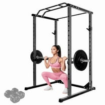 1.8mm Thick Steel Power Cage, 1200 LBS Heavy-Duty Capacity Power Rack, Multifunctional Squat Rack with 14-Level Adjustment for Squat, Bench Press, Pull-Up Workouts, Perfect for Home Fitness Studio