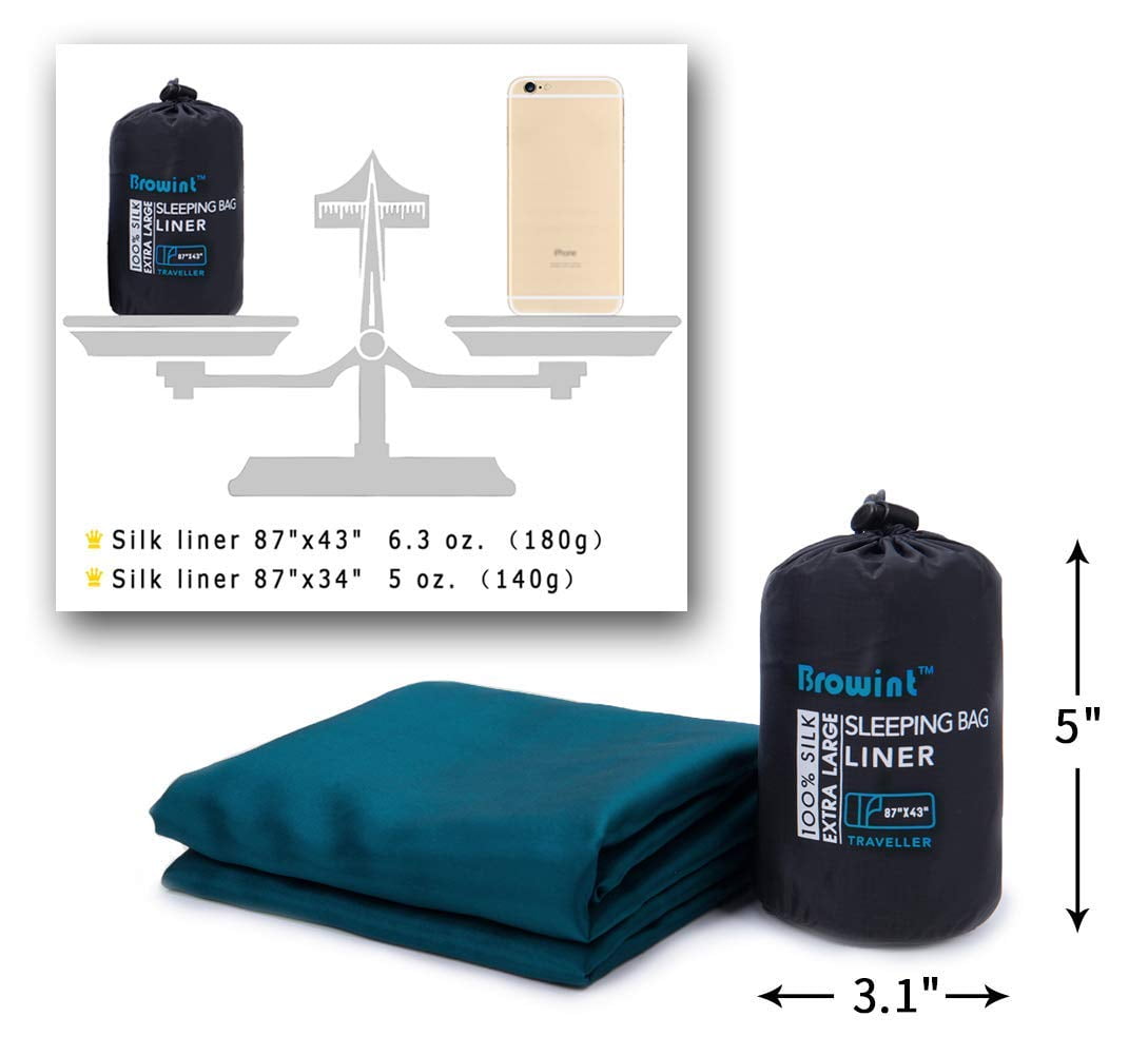 Browint Sleeping Bag Liner, Dark Blue