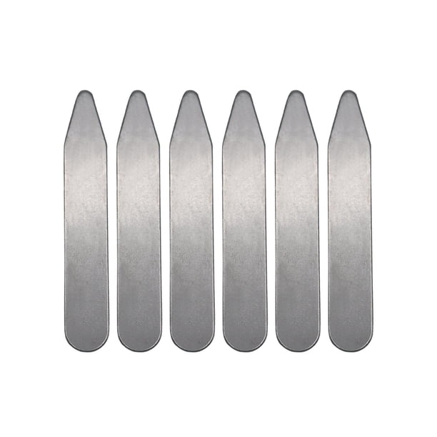 Paquete de 6 fundas de metal antideslizantes, únicas, antiarrugas, con bordes suaves y exquisitas para mujer. 635 mm x 10 mm x 08 mm