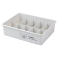 thumbnail image 2 of Matsuzay Caja de almacenamiento de calcetines de ropa interior Organizador de tapa de acabado de sujetador de plástico apilable dividido Almacenamiento y organización del hogar Gris 10 cuadrícula, 2 of 6