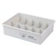 thumbnail image 2 of Yuarrent Caja de almacenamiento de calcetines de ropa interior, sujetador de plástico apilable dividido, bragas, tapa de acabado, organizador Almacenamiento y organización del hogar Gris 10 cuadrícula, 2 of 6