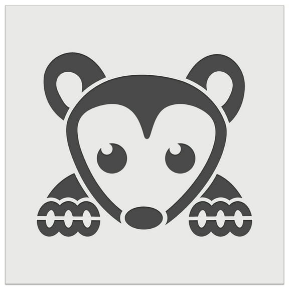 Peeking Possum Opossum DIY Cookie Wall Craft Stencil - 5.5 Inch