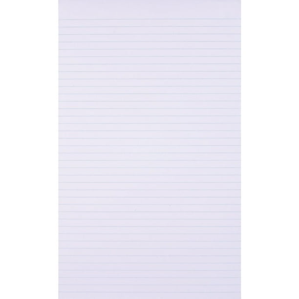 Staples 81/2" x 14" White GlueTop Notepad Wide Ruled 12/Pack TR57335