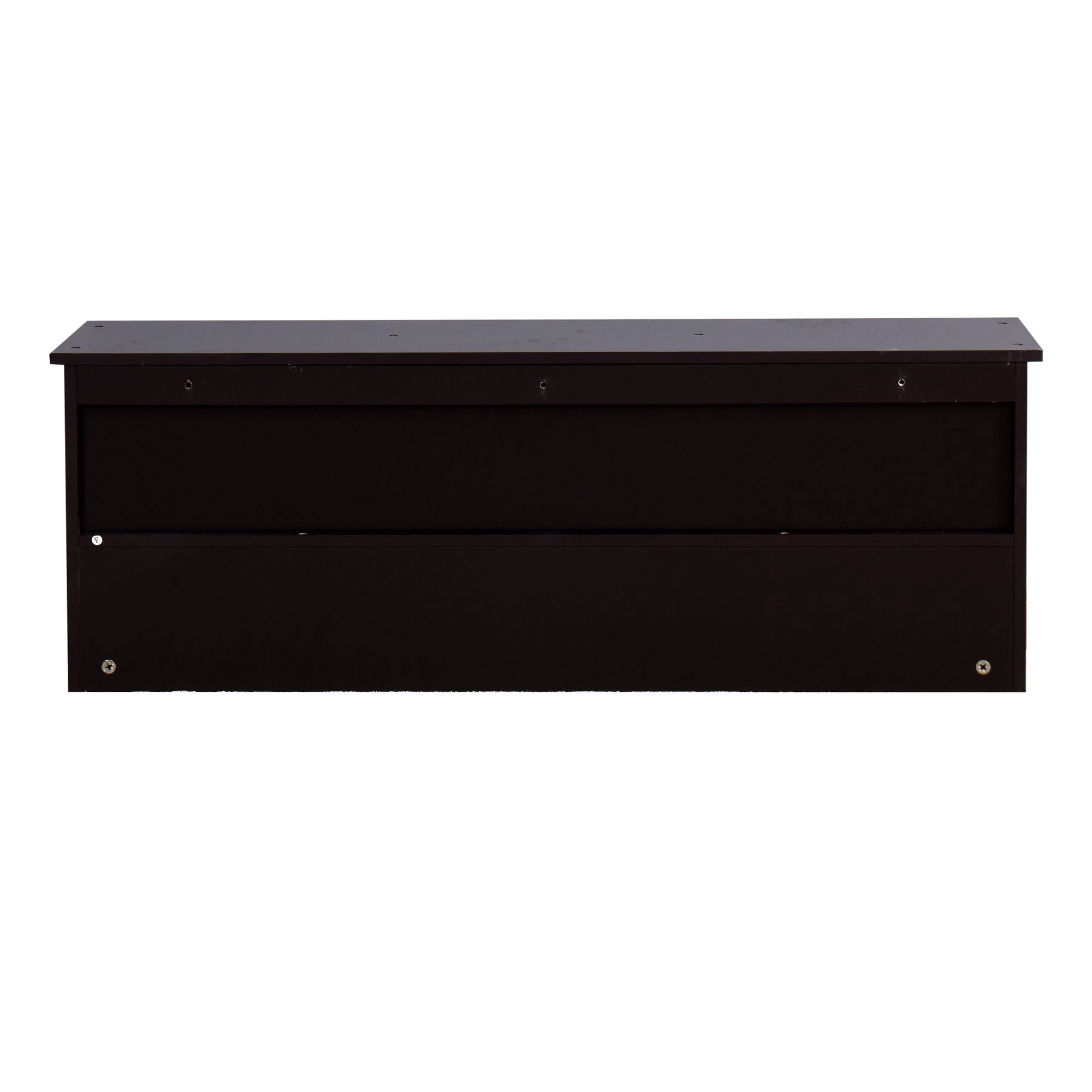Noble House Wall Mounted Entryway Coat Rack with Storage Shelf and 4 Dual Hooks, MDF Wood, Espresso