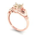 thumbnail image 2 of Claddagh Engagement Ring for Women - 1.06ct Natural Morganite in 14K Rose Gold Promise Ring, 2 of 6