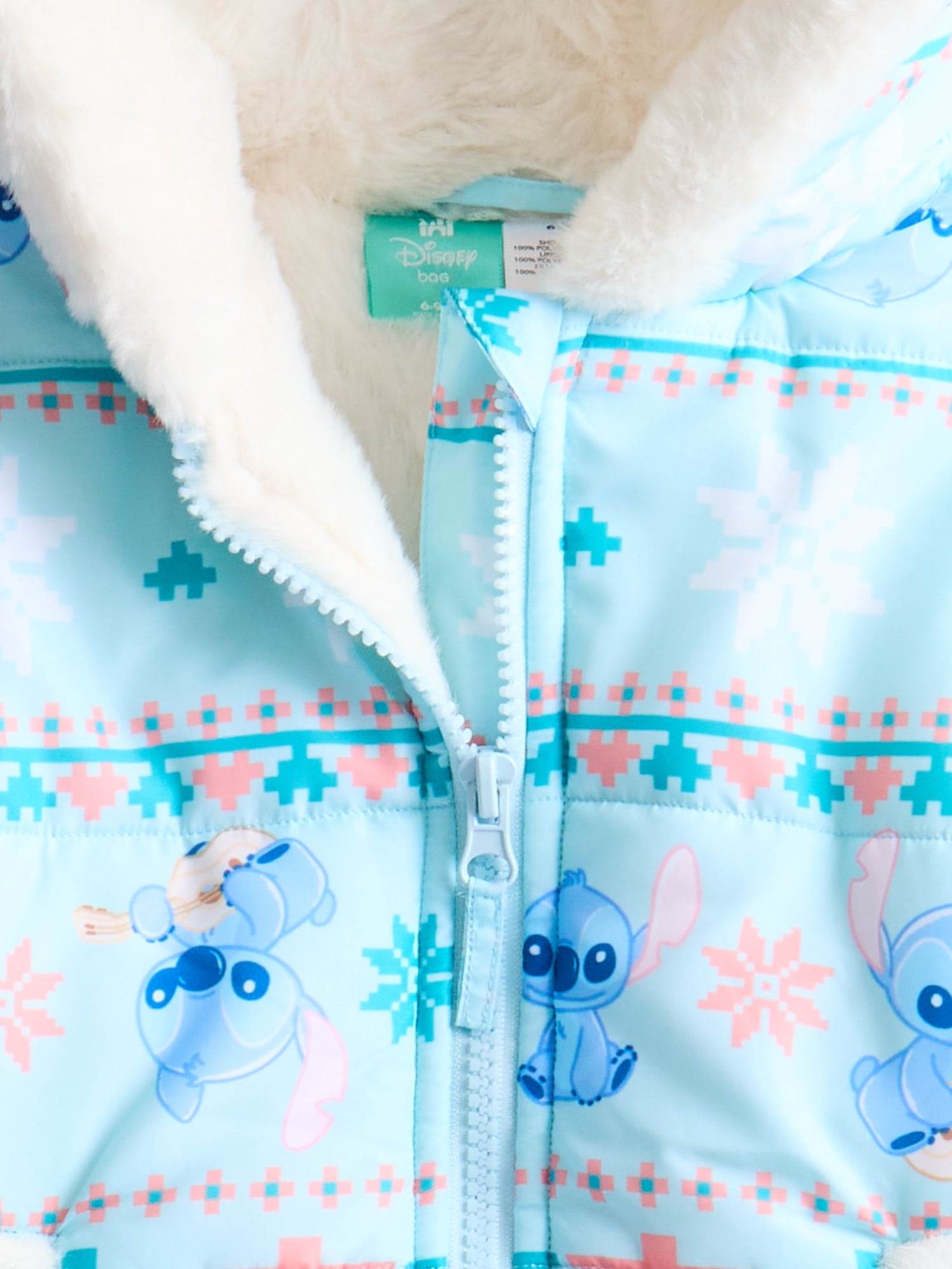 Disney Stitch Baby Boys Printed Pram with Hood, Size 0/3M-6/9M