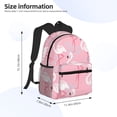 thumbnail image 4 of Lsque Pink Flamingo Classic Casual Backpack - Large Capacity Water-Resistant Backpack for School, Work, Travel, and Outdoor Activities, 4 of 8