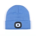 thumbnail image 1 of Gorro de punto con luces LED dobles para deportes al aire libre recargables, luz blanca delantera, luz roja trasera, luces dobles, lámpara LED, 1 of 2