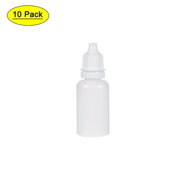 Uxcell 30ml/1oz Plastic Small Mouth Empty Squeezable Drop Bottles White 10 Count