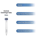 thumbnail image 3 of Centrifuge Tubes, [50 Pack] Plastic Test Tube with Screw Caps, 15ML Sterile Test Tubes with Lids, 3 of 5