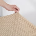 thumbnail image 2 of Juego de 2 piezas Beige Spandex Stretch Come Funda Banquete Funda Funda protectora para asiento trasero corto Zulema Cubierta de asiento de silla de comedor, 2 of 8