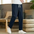thumbnail image 5 of Handshe Men's Casual Pants with Drawstring Pockets and Elastic Waistband for Comfortable Outdoor Wear, 5 of 5