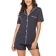 thumbnail image 1 of Conjunto de pijama de manga corta para mujer, ropa de dormir con botones, pijamas suaves para estar en casa, 1 of 6