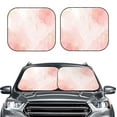 thumbnail image 2 of Naloa Pink Marble 2 Piece Foldable Car Sun Shades, Car Windshield Sunshade, Front Window Sunshade for Car, Truck, SUV - Large, 2 of 7