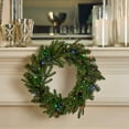 thumbnail image 4 of Seasonal LLC Dakota Pine 24“ Pre-Lit Artificial Christmas Wreath, Dual LEDs with 9 light functions (Battery-Operated), 4 of 6