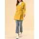 thumbnail image 5 of Abrigo largo con cinturón de solapa elegante para mujer INSPIRE CHIC, color amarillo, talla L, 5 of 7